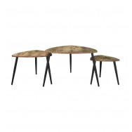 Set 3 Tables de Salon Triangulaires NEW YORK