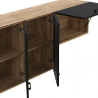 ENSEMBLE CUISINE ALLEGRA 180 CM - BOIS ET NOIR