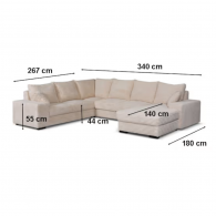 Canapé lit DIANA Crème Convertible