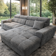 Canapé d'Angle  avec Têtières Réglables GINO