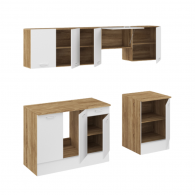 ENSEMBLE CUISINE ALLEGRA 240 CM - BOIS ET BLANC