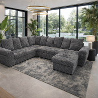 Canapé Réversible & Convertible + Coffre PORTO U