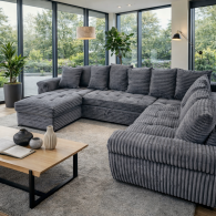 Canapé Réversible & Convertible + Coffre PORTO U