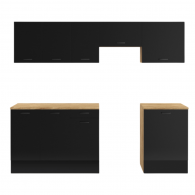 ENSEMBLE CUISINE ALLEGRA 240 CM - BOIS ET NOIR