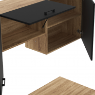 ENSEMBLE CUISINE ALLEGRA 240 CM - BOIS ET NOIR