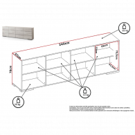 Dressoir 4 portes ELBA