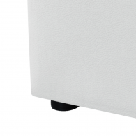 Lit coffre 140X200CM Blanc avec sommier