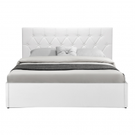 Lit coffre 140X200CM Blanc avec sommier