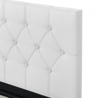 Lit coffre 140X200CM Blanc avec sommier