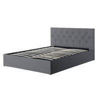 Lit coffre 140X200CM Gris avec sommier