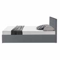 Lit coffre 160X200CM  Gris + sommier