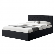 Lit coffre 160X200CM Noir + sommier