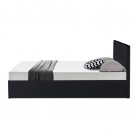 Lit coffre 160X200CM Noir + sommier