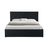 Lit coffre 160X200CM Noir + sommier