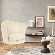 Fauteuil ARIELLE - Pied Doré