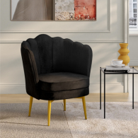 Fauteuil ARIELLE - Pied Doré