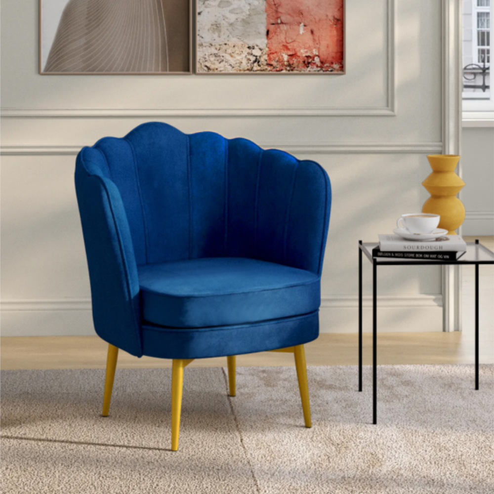 Fauteuil ARIELLE - Pied Doré