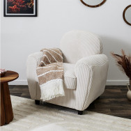 Fauteuil CLUB Côtelé SCOTT Beige