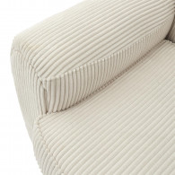 Fauteuil CLUB Côtelé SCOTT Beige
