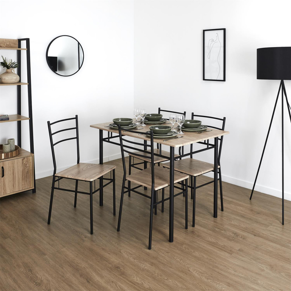 TABLE ET 4 CHAISES