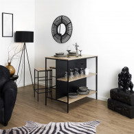TABLE ILOT 2 TABOURETS