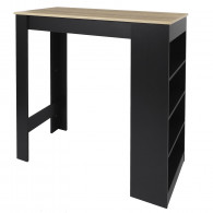 TABLE DE BAR MANGE DEBOUT ETAGERES CHEERS NOIR