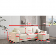 Canapé lit ANNA Convertible et Réversible