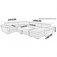 Canapé lit YVETTE Convertible et Réversible