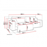 Canapé lit LIEN Beige Côtelé Convertible et Réversible Canapé lit LIEN Beige Côtelé Convertible et Réversible