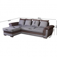 Canapé lit SABINE Convertible et Réversible