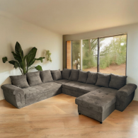 Canapé lit EMMA Cannelle Convertible et Réversible