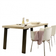 Table de repas PALMA 180 cm pieds métal