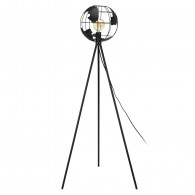 LAMPADAIRE METAL NOIR GLOBE
