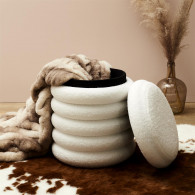 POUF RANGEMENT BOUCLETTE