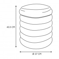 POUF RANGEMENT BOUCLETTE