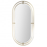 MIROIR METAL DORE