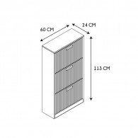MEUBLE A CHAUSSURE 3 PORTES KLAUS