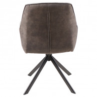 Chaise LISA tissu gris bicolore