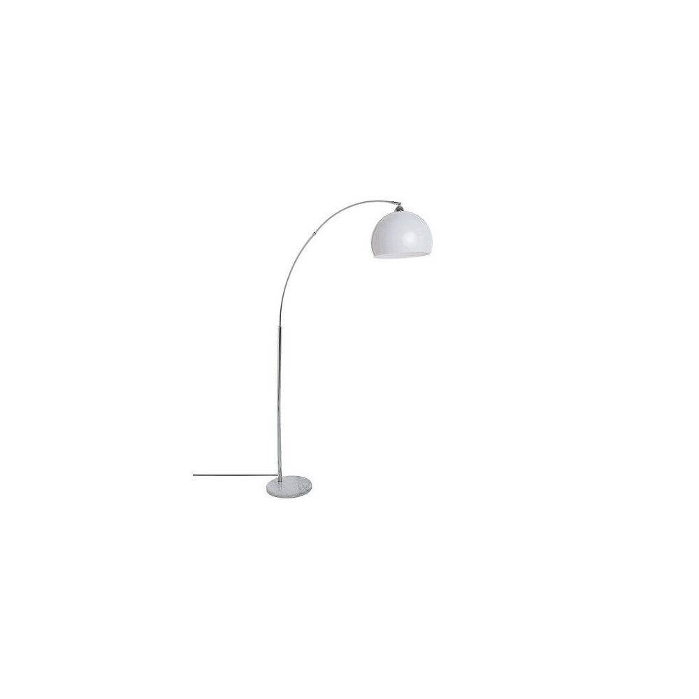 Lampadaire arc Geda haut 185 cm métal blanc
