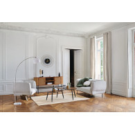Lampadaire arc Geda haut 185 cm métal blanc