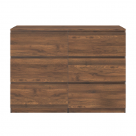 COMMODE 6 TIROIRS TOM BOIS NOYER