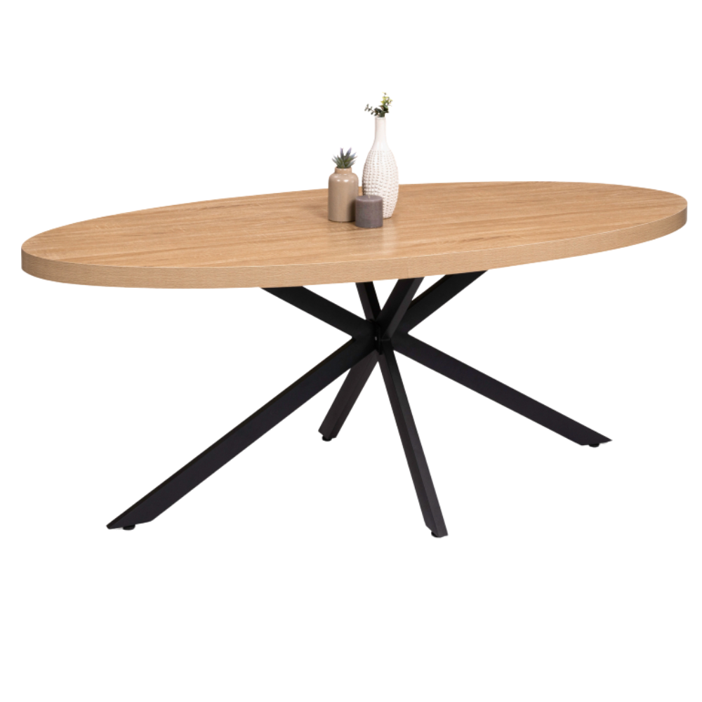 Table repas ovale pieds spider
