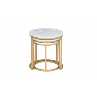 Tables basses rondes gigognes Glam - lot de 3