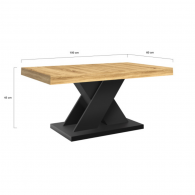 Table basse ALEXIA pieds croisés