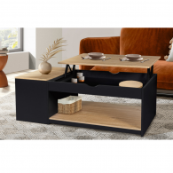Table basse relevable + coffre ELINA