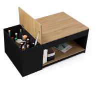 Table basse relevable + coffre ELINA