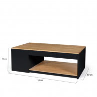 Table basse relevable + coffre ELINA