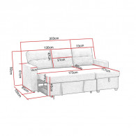 Canapé lit KLAINE Convertible et Réversible Canapé lit KLAINE Convertible et Réversible